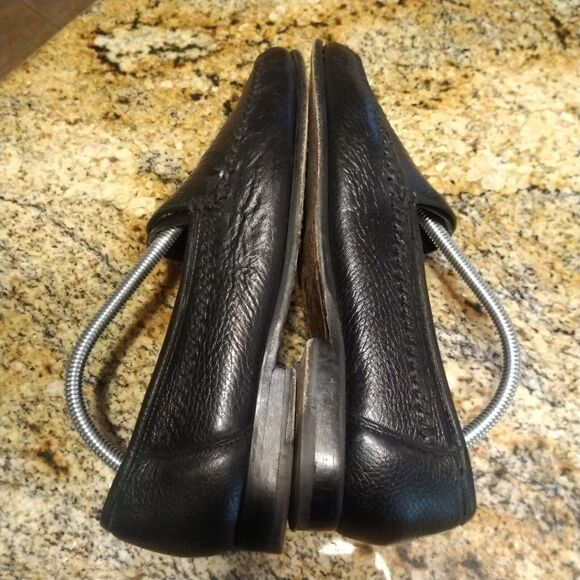 Alan Payne Black Bergamo Deerskin & Lizard Loafers Antique Sz 9 A main image 13